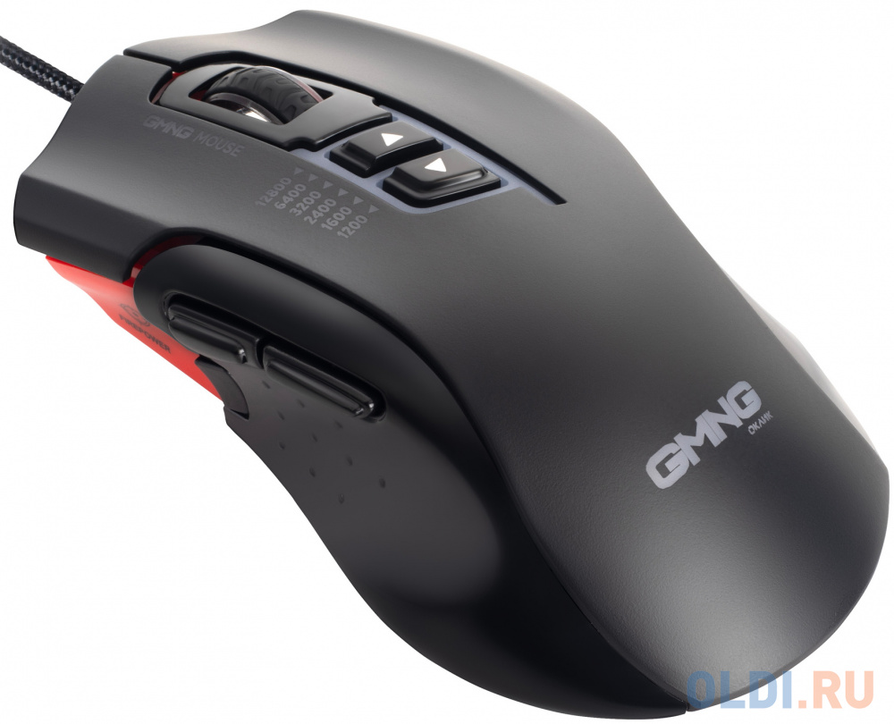 Мышь GMNG XM004 черный/красный оптическая (12800dpi) USB для ноутбука (8but) фото