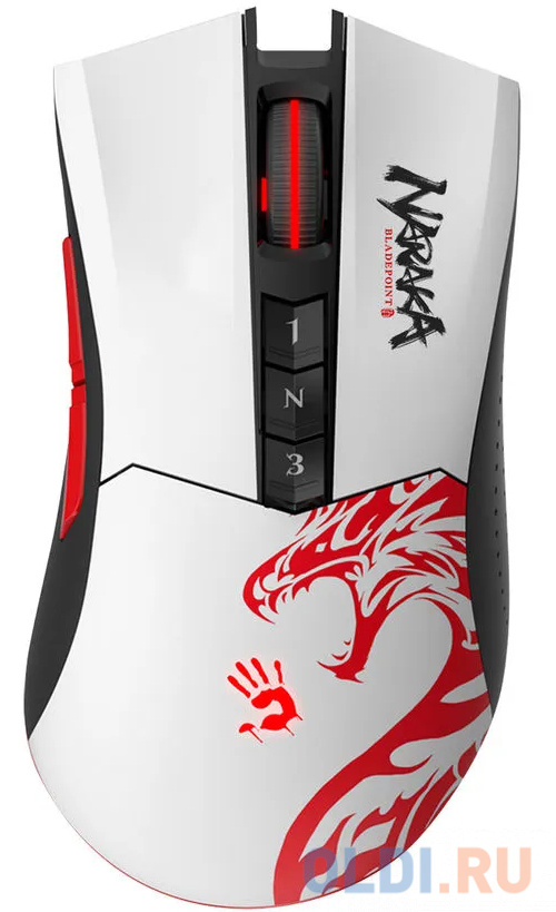 

Мышь беспроводная A4TECH Bloody R90 Plus Naraka белый USB + радиоканал