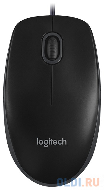 Мышь Logitech B100 Black (черная, оптическая 800dpi, USB, 1.8м) (арт. 910-005547, M/N: M-U0026)