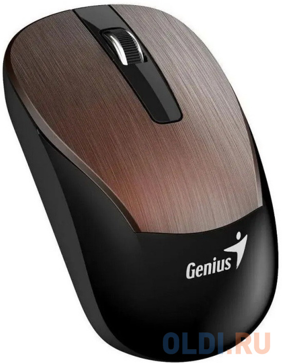 Мышь беспроводная Genius ECO-8015 chocolate (1200dpi, USB, 2.4 GHz, аккумулятор NiMH, кабель микро-USB) (31030011414)