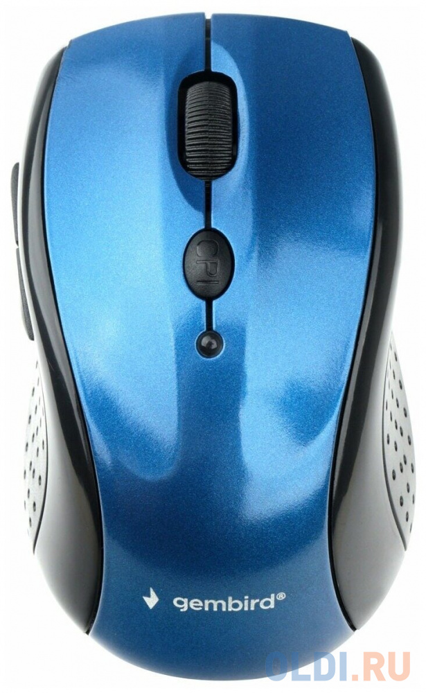 Gembird MUSW-425 {Мышь беспроводная, синий, 2.4ГГц, 5кн+колесо-мышка, 1000/1600/2400 DPI, оптический}