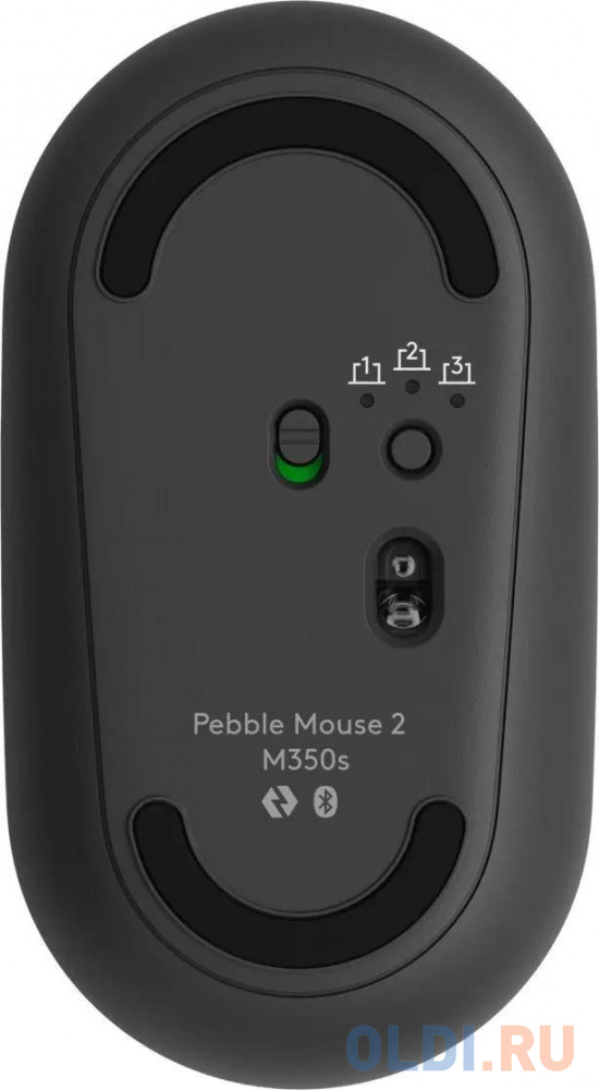 Мышь Logitech Pebble M350S графитовый оптическая (1000dpi) silent беспроводная BT/Radio USB (2but) 910-007015 - фото 4