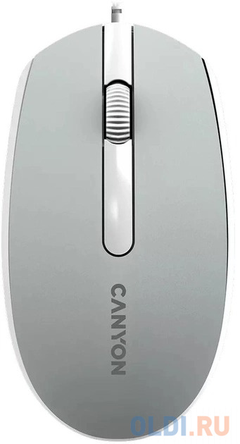 Canyon Wired  optical mouse with 3 buttons, DPI 1000, with 1.5M USB cable, Dark grey, 65*115*40mm, 0.1kg