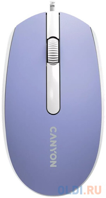 Canyon Wired  optical mouse with 3 buttons, DPI 1000, with 1.5M USB cable, Mountain lavender, 65*115*40mm, 0.1kg