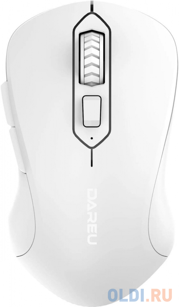 

Мышь беспроводная Dareu LM115G White (белый), DPI 800/1200/1600, ресивер 2.4GHz, размер 107x59x38мм