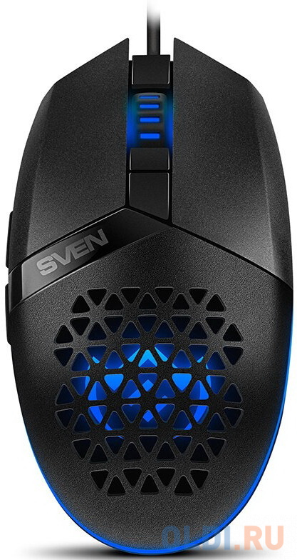 

Игровая мышь SVEN RX-G735 чёрная (USB, 6 кнопок, 4000 dpi, RGB-подсветка)