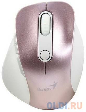 Wireless mouse Genius Ergo 9000S Pro, BT 5.0 / 2.4 GHz, RGB LED, 800 / 1200 / 1600 / 2400 DPI, buttons: 6, color: pink