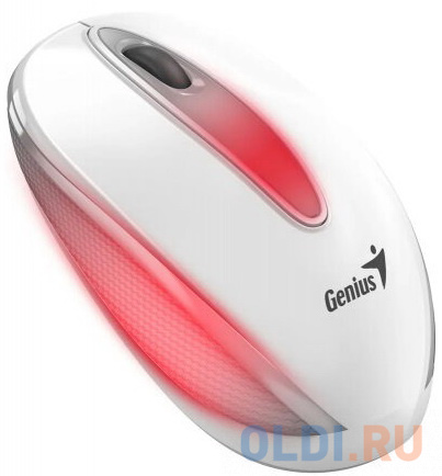 Мини-светодиодная мышь проводная Genius DX-Mini, White, USB, разрешение 1000 DPI, длина 95 мм. Цвет: белый