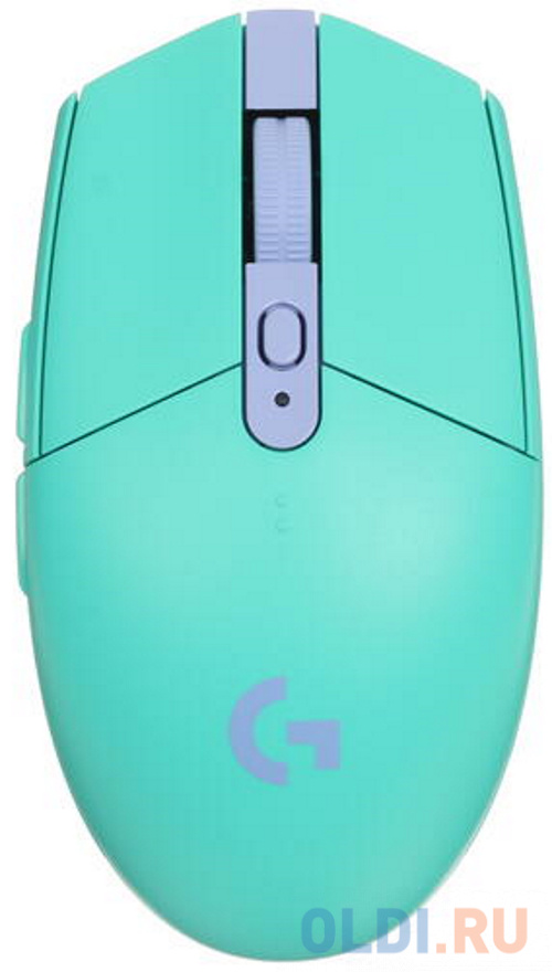 

Беспроводная игровая мышь LOGITECH G304 Lightspeed ментоловая (2,4 ГГц,6 кнопок, 12000 dpi, HERO™, USB, 1xАА, 910-006380)