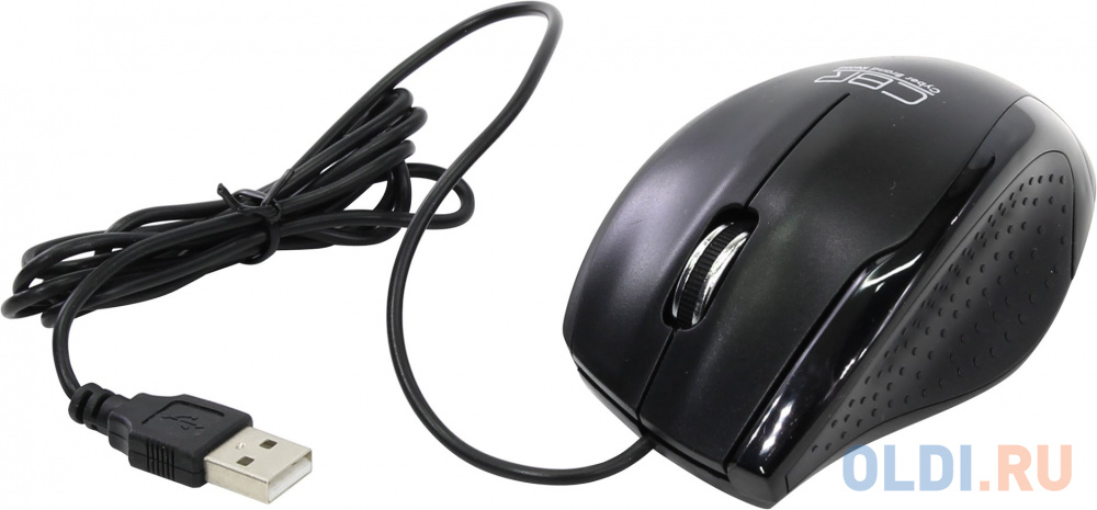 Мышь CBR CM-307 Black, 1200 dpi, провод 1,3м, USB