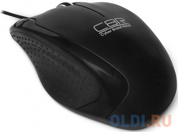 Мышь CBR CM-307 Black, 1200 dpi, провод 1,3м, USB фото