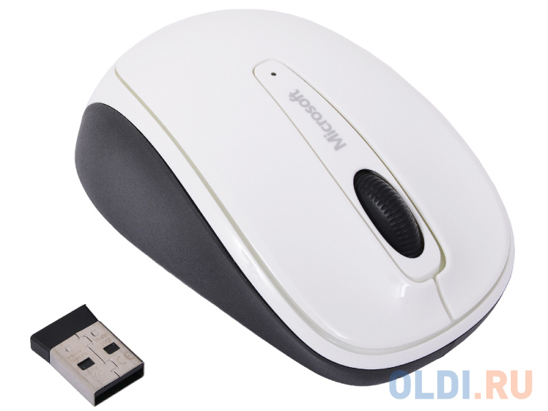 

(GMF-00294) Мышь Microsoft Wireless Mobile Mouse3500 Black. USB White Gloss беспроводная