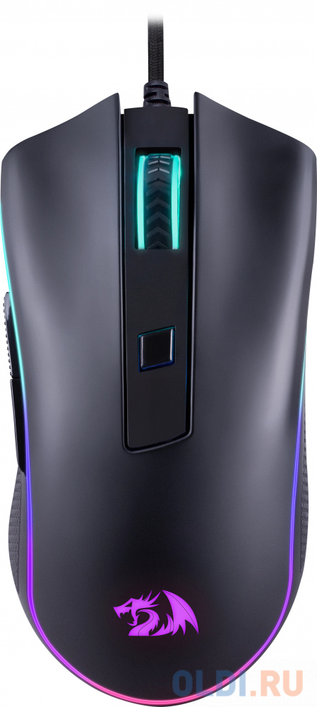 

Redragon Проводная игровая мышь Cypher черн,RGB,6кн,12800dpi_5, Черный