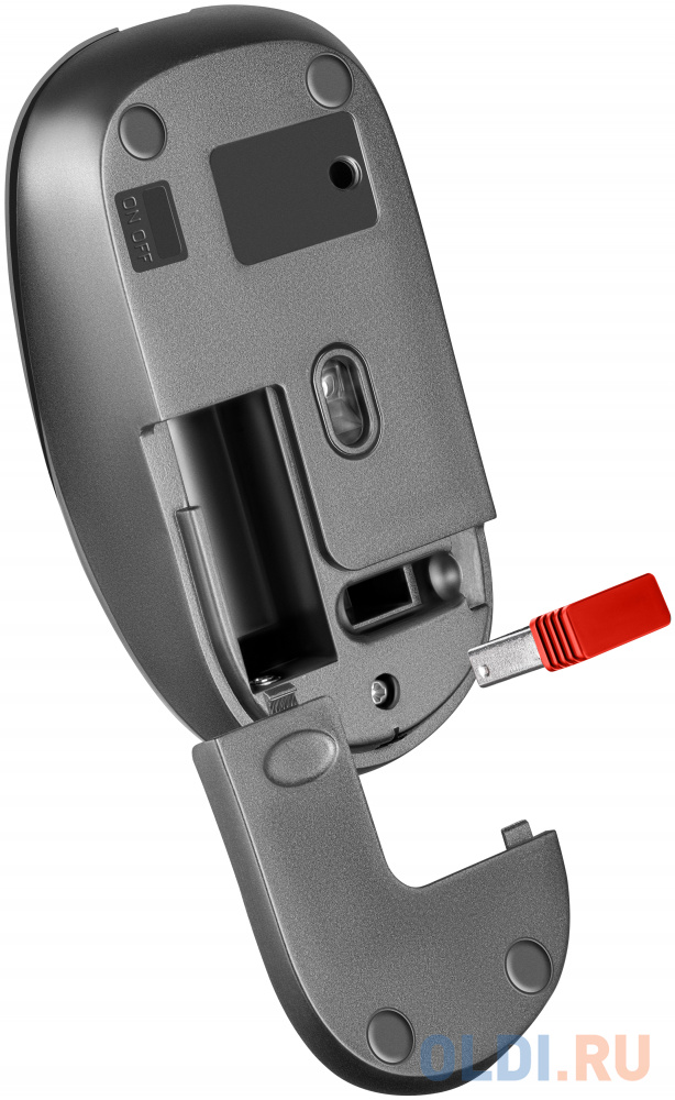 Беспроводная мышь Defender Wave MM-995 grey (USB, 3 кнопки, оптическая, 1600dpi) (52993) - 52993
