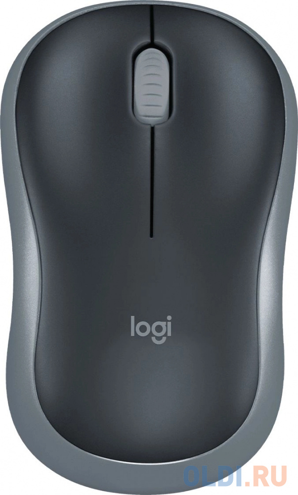 Мышь Logitech M185 черный/серый оптическая 1000dpi беспров. USB для ноутбука 2but (910-006540)