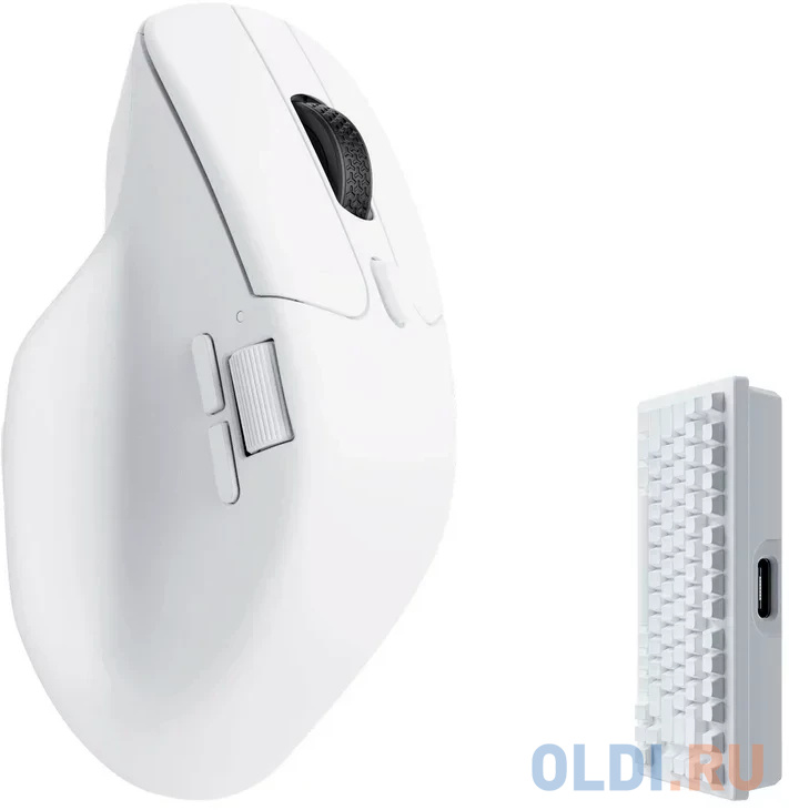 

Мышь Keychron M6 - 3 типа подключения, белая, 4000 Гц