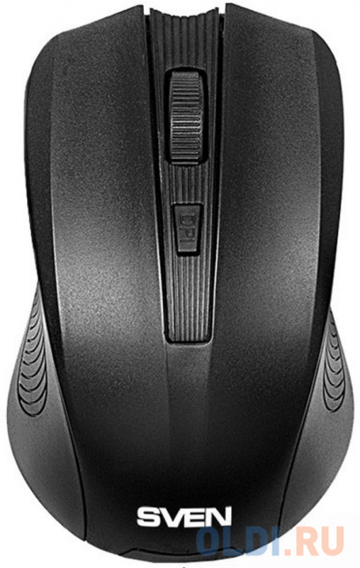 Беспроводная мышь SVEN RX-300 Wireless черная, BlueLED, 3+1(колесо прокрутки), 600/1000 dpi, симметричная фото