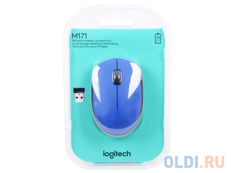 Мышь (910-004640) Logitech Wireless Mouse M171, Blue фото