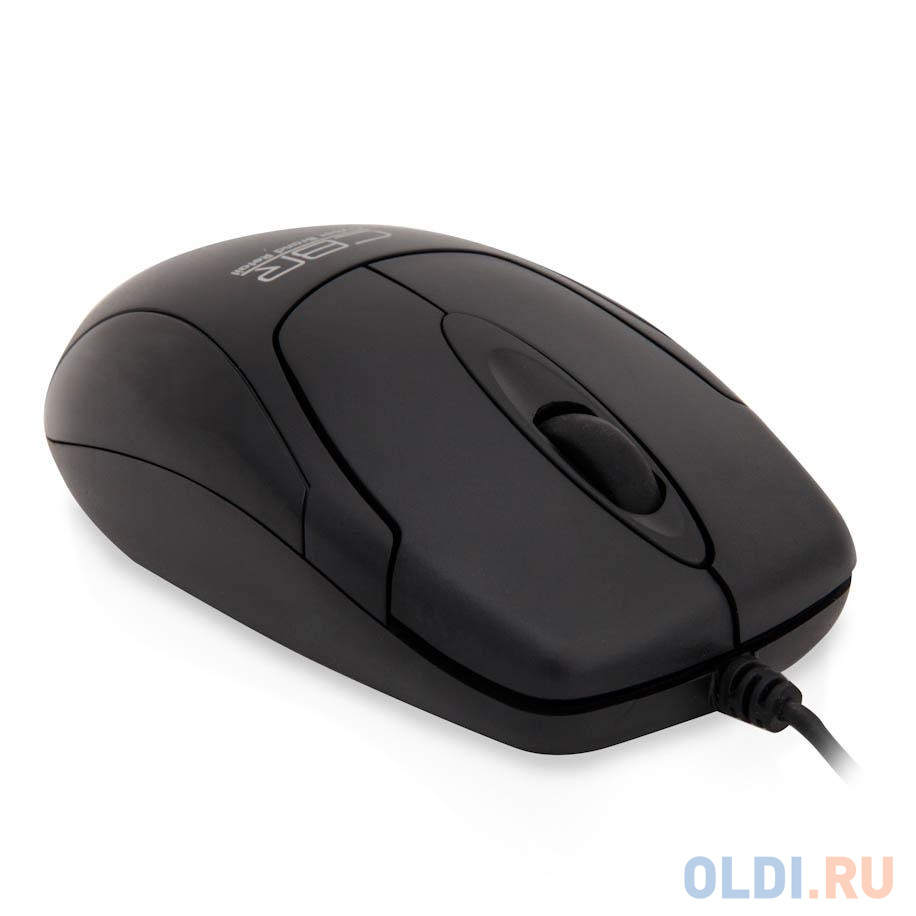Мышь CBR CM-302 Black, 1200 dpi, оптика, бесшумное нажатие, провод 1.25 метра,  USB фото