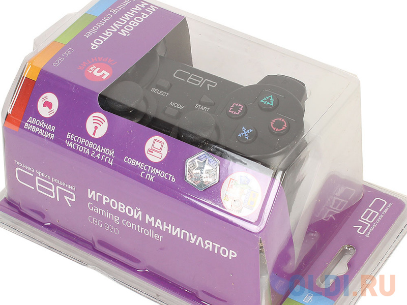 Геймпад игровой CBR CBG 920 для PC, беспроводной, 2 вибро мотора, USB фото
