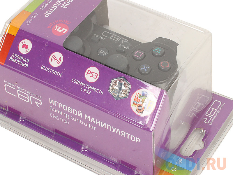 Геймпад игровой CBR CBG 930 для PS3, беспроводной, 2 вибро мотора, Bluetooth фото