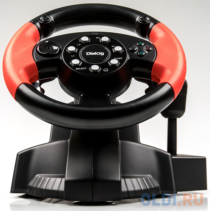 Dialog Игровой руль GW-225VR E-Racer - вибро, 2 педали + рычаг, PC USB/PS4&3/XB1&360/Android/Switch фото