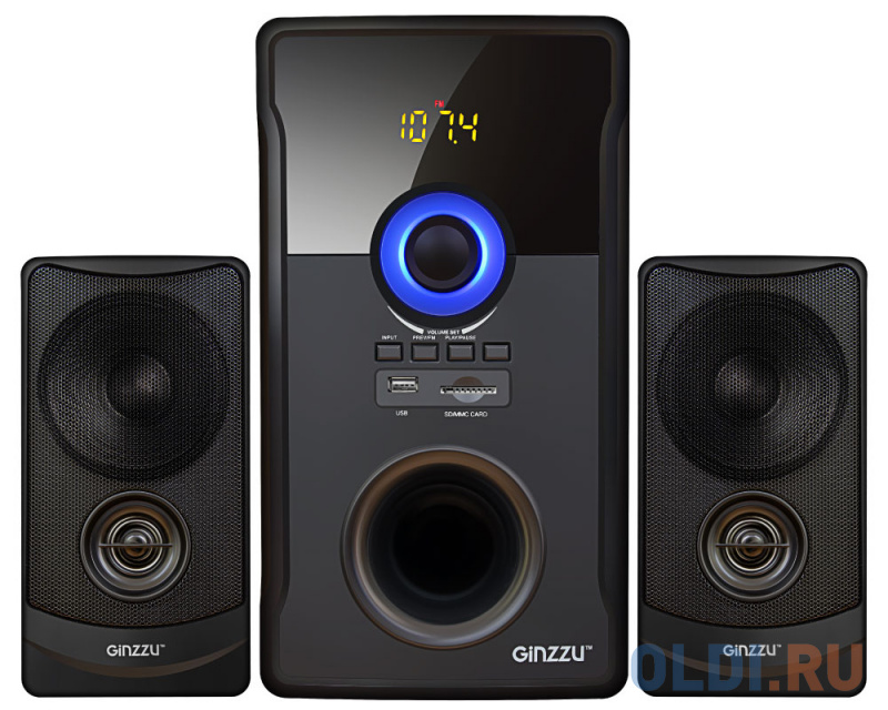 Ginzzu GM-426, Акустическая система 2.1, 60W/BT/USB/SD/FM/ДУ фото