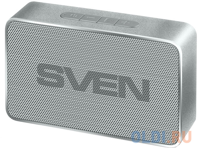 

SVEN PS-85, серебро, акустическая система (1.0, мощность 5 Вт (RMS), Bluetooth, FM-тюнер, USB, microSD, встроенный аккумулятор