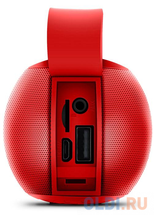 АС SVEN PS -75, красный (6 Вт, Bluetooth, FM, USB, microSD, 1200мА*ч) от OLDI