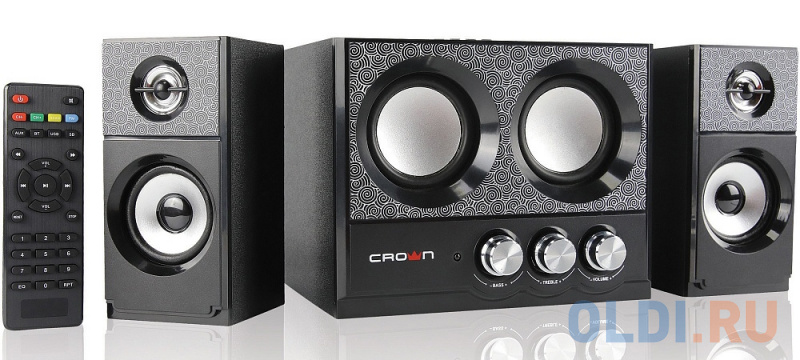 

Колонки Crown CMBS-161 2x4Вт + 8Вт черный
