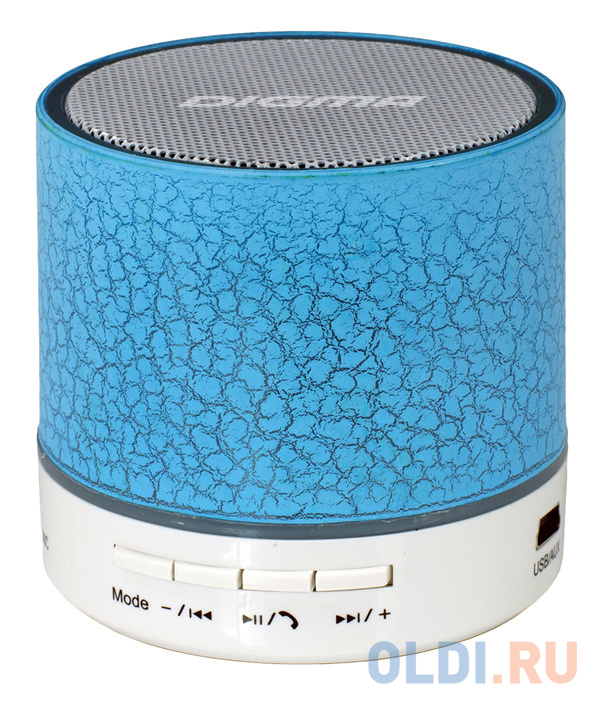 

Колонка порт. Digma S-12 синий 3W 1.0 BT/USB (SP123BL)