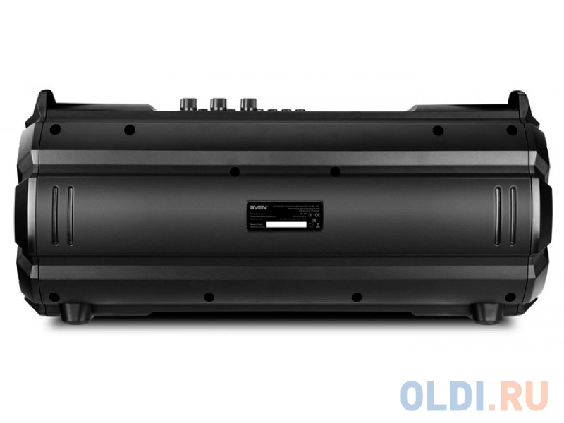 Колонки Sven PS-485, черный, (2.0, мощность 2x14 Вт (RMS), Bluetooth, FM, USB, microSD, LED-дисплей, встроенный аккумулятор) фото