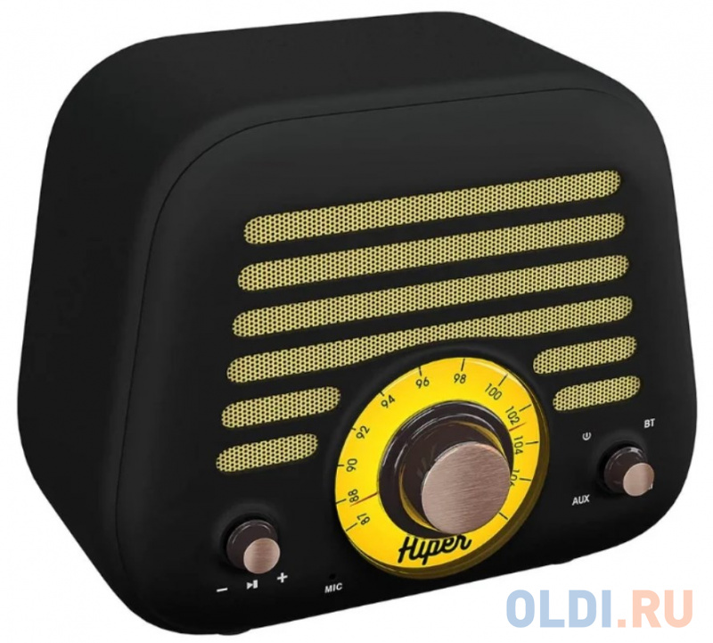 

Активная акустическая система HIPER RETRO L Black, H-OT5, 5 ВТ,60 Гц - 18 кГц,1800 мАч, BT 5,0,Hands-free,Micro-USB