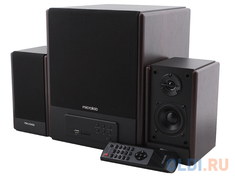 

Колонки Microlab FC530U 2.1 dark wooden (64W RMS+ ПДУ, USB,считыватель SD)