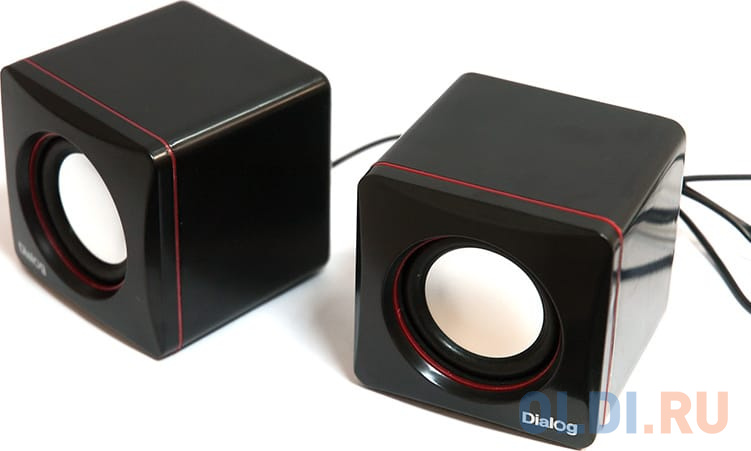 Колонки Dialog Colibri AC-04UP BLACK-RED - 2.0, 6W RMS, черно-красные, питание от USB - фото 3