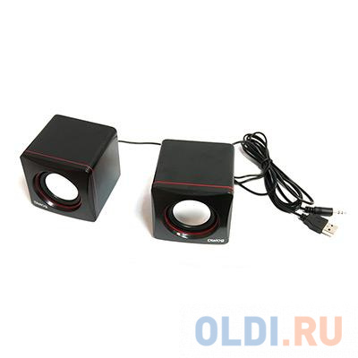 Колонки Dialog Colibri AC-04UP BLACK-RED - 2.0, 6W RMS, черно-красные, питание от USB - фото 4