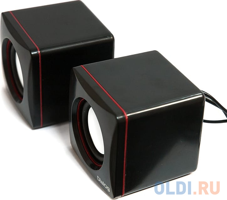 Колонки Dialog Colibri AC-04UP BLACK-RED - 2.0, 6W RMS, черно-красные, питание от USB - фото 4