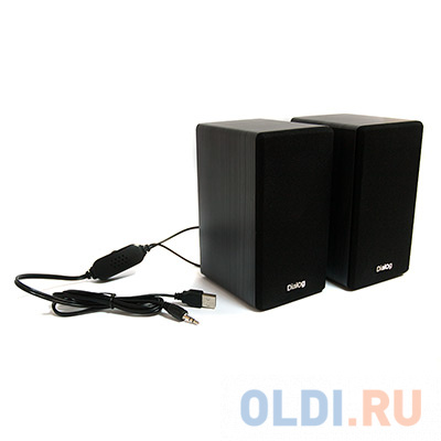 Колонки Dialog Stride AST-20UP BLACK - 2.0, 6W RMS, черные, питание от USB фото
