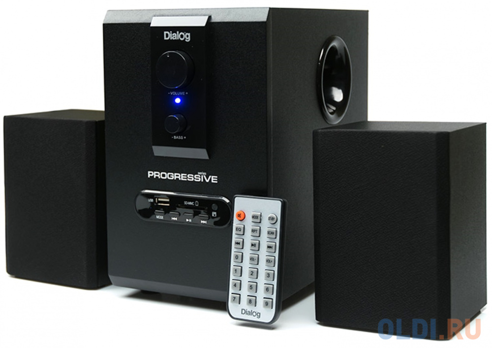 

Колонки Dialog Progressive AP-150 BLACK - 2.1, 30W+2*15W RMS, USB+SD reader