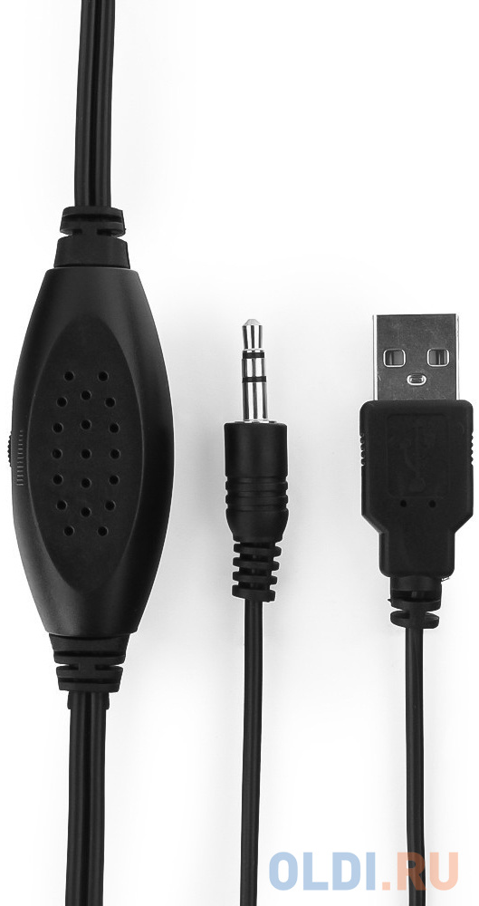 Колонки Gembird SPK-201,2.0 черный МДФ,2х2,5 Вт, регулятор громкости, USB от OLDI