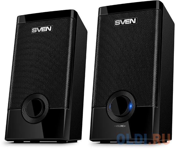 Колонки Sven 318 чёрный, акустическая система 2.0 (USB, мощность 2x2.5 Вт(RMS) SV-015176 - фото 1