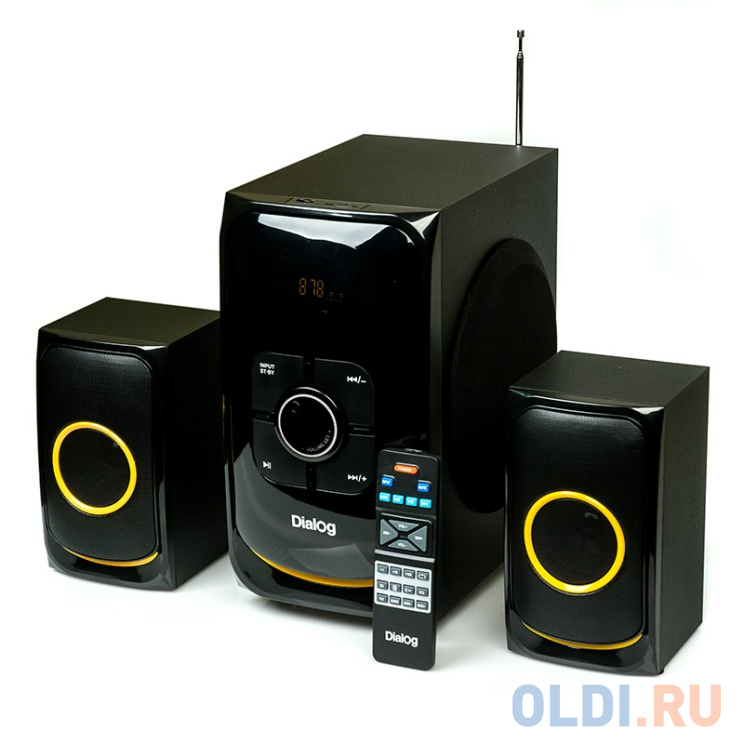 Колонки Dialog Progressive AP-208 black (2.1, 30W+2*15W RMS,Bluetooth,FM,USB+SD reader)