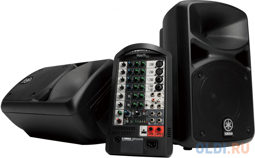

Система звукоусиления Yamaha [STAGEPAS400BT1M] портативная, 400 Вт, 2 х 8"+1", 8-канальный микшер (4 моно/линейных входа + 4 моно/2 стерео линейных входа), Входы Hi-Z (с высоким сопротивлением), Bluetooth, проводной микрофон в комплекте