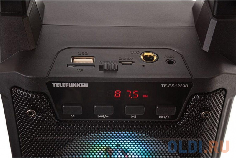 Колонка порт. Telefunken TF-PS1229B черный 8W 1.0 BT/3.5Jack/USB 1200mAh (TF-PS1229B(ЧЕРНЫЙ)) Колонка порт. Telefunken TF-PS1229B черный 8W 1.0 BT/3.5Jack/USB 1200mAh (TF-PS1229B(ЧЕРНЫЙ)) фото