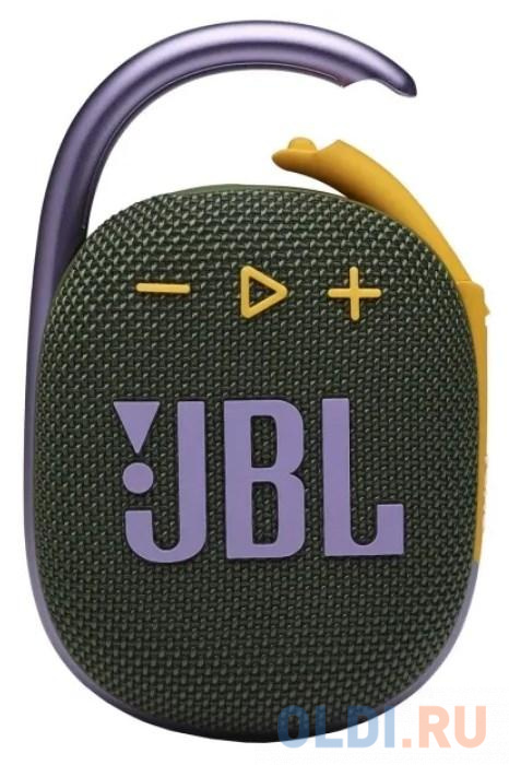 Динамик JBL Портативная акустическая система  JBL CLIP 4, зеленая