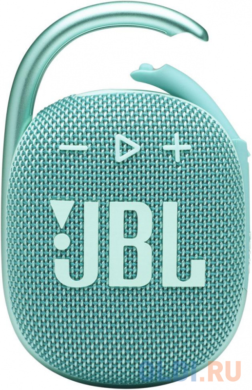 Колонка портативная JBL CLIP 4 1.0 (моно-колонка) Бирюзовый JBLCLIP4TEAL, цвет бирюзовая, размер 8.6 x 13.5 x 4.6 см - фото 1