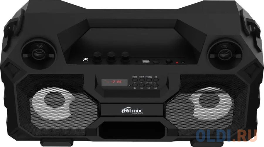 RITMIX SP-690B black {Jack 6.3 мм c функцией ЭХО, дисплей: LED, эквалайзер, RGB-подсветка, до 8 часов, 2000 мАч, 7.4 В, microUSB DC 5В 2A, 46 ? 24.3 ? фото