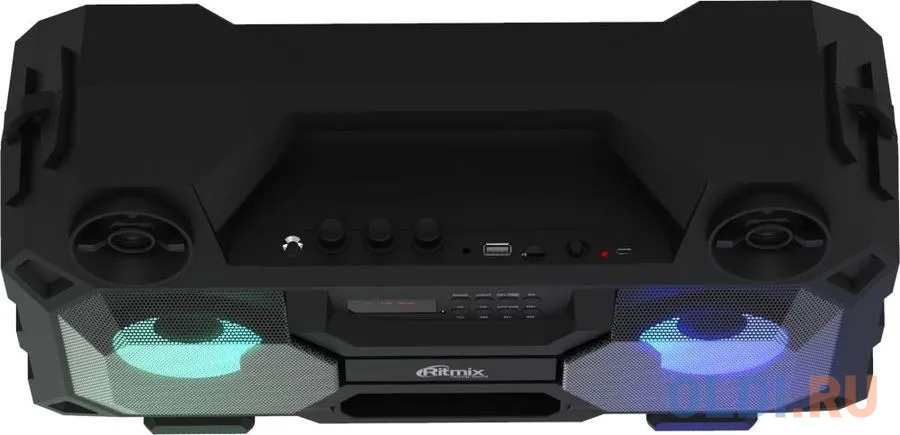 RITMIX SP-690B black {Jack 6.3 мм c функцией ЭХО, дисплей: LED, эквалайзер, RGB-подсветка, до 8 часов, 2000 мАч, 7.4 В, microUSB DC 5В 2A, 46 ? 24.3 ? фото