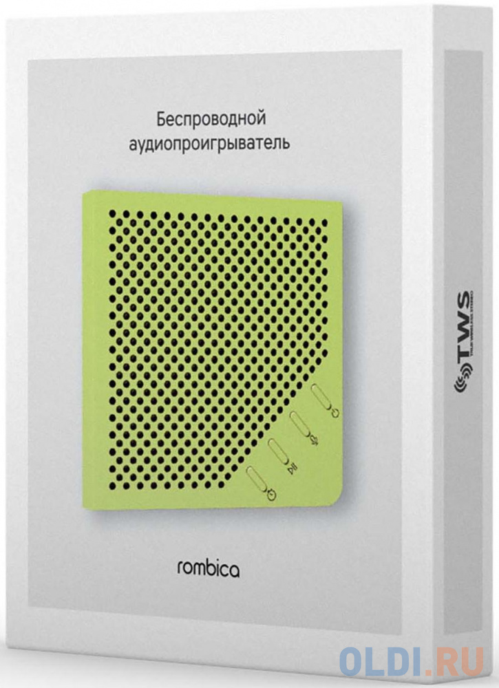 Колонка портативная Rombica MySound Note 1.0 (моно-колонка) Зеленый, размер 12 х 80 х 80 мм - фото 3