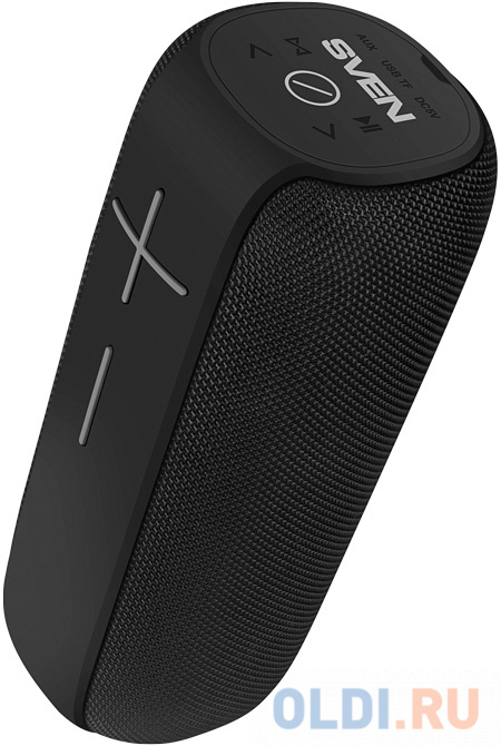 SVEN PS-290, черный, акустическая система 2.0, мощность 2x10 Вт (RMS), Waterproof (IPx6), TWS, Bluetooth, FM, USB, microSD, встроенный аккумулятор - фото 1